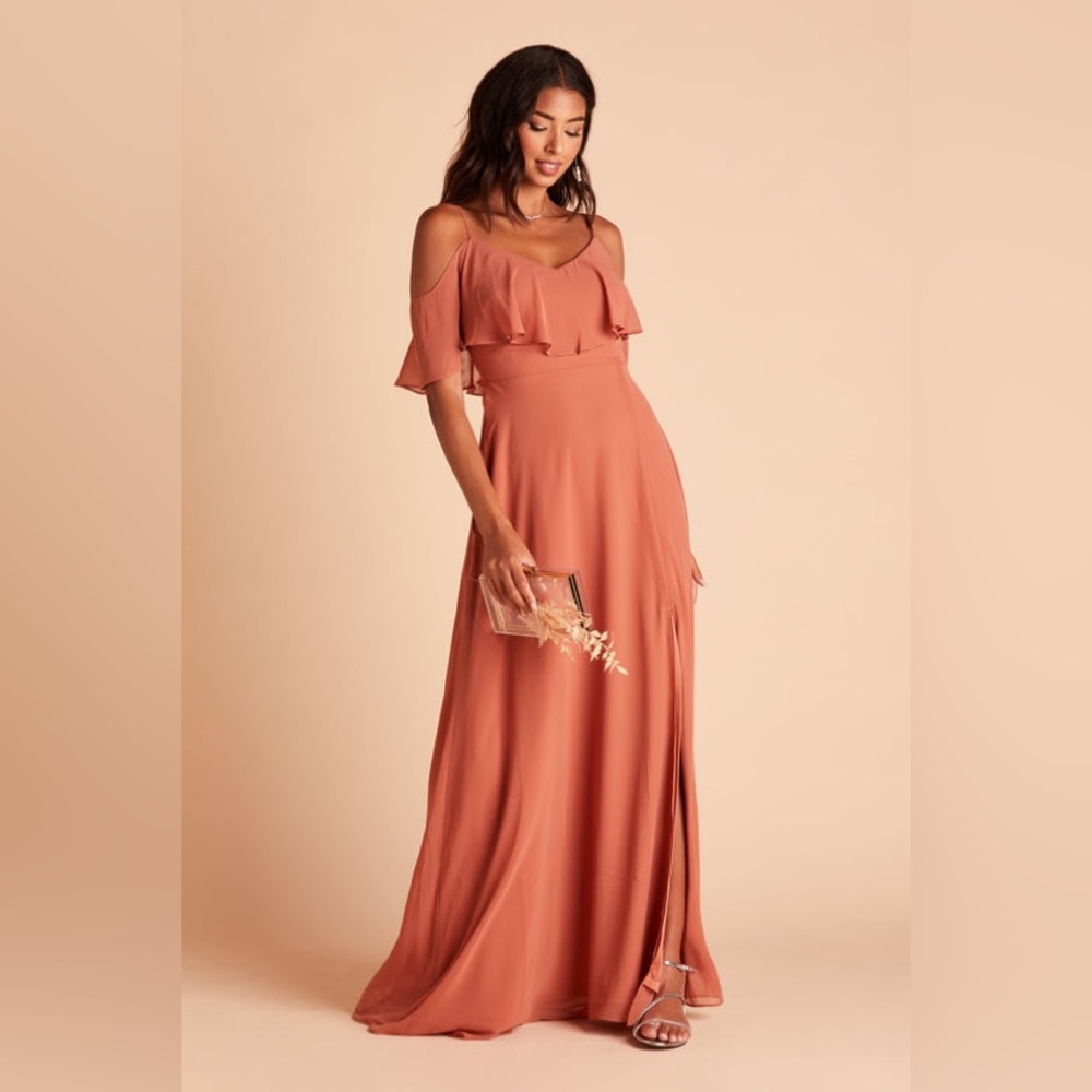 Birch Grey Jane bridesmaid dress in Terracotta